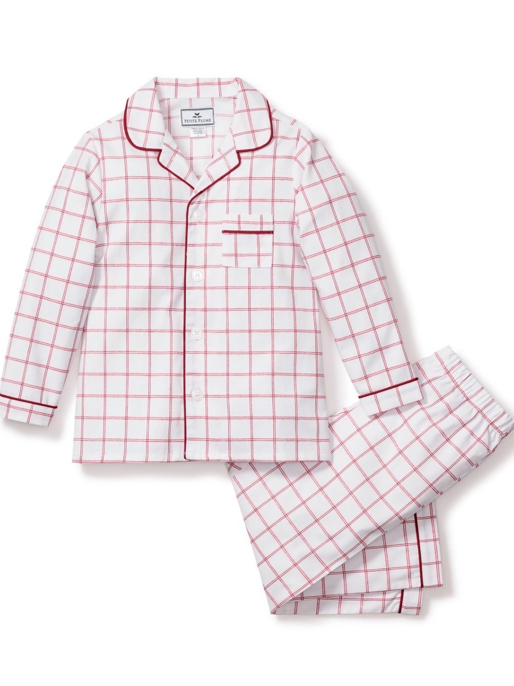 💗 Petite Plume Pink Windowpane Pajama Set Girls 3T Classic
